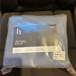 Laura Ashley Jersey Sheet Set - Soft Blue